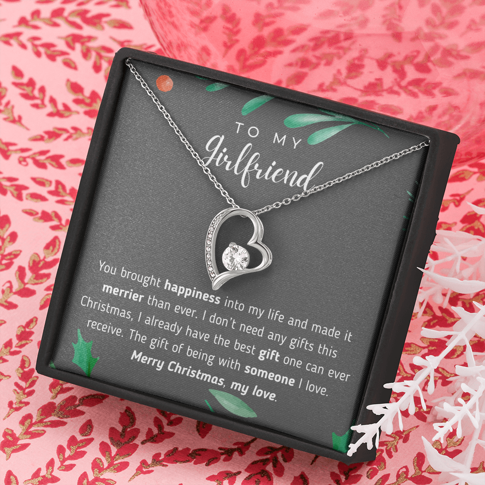 To My Girlfriend Heart Necklace Christmas Gift Always In My Heart
