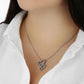 To A Beautiful New Mom Double Hearts Necklace