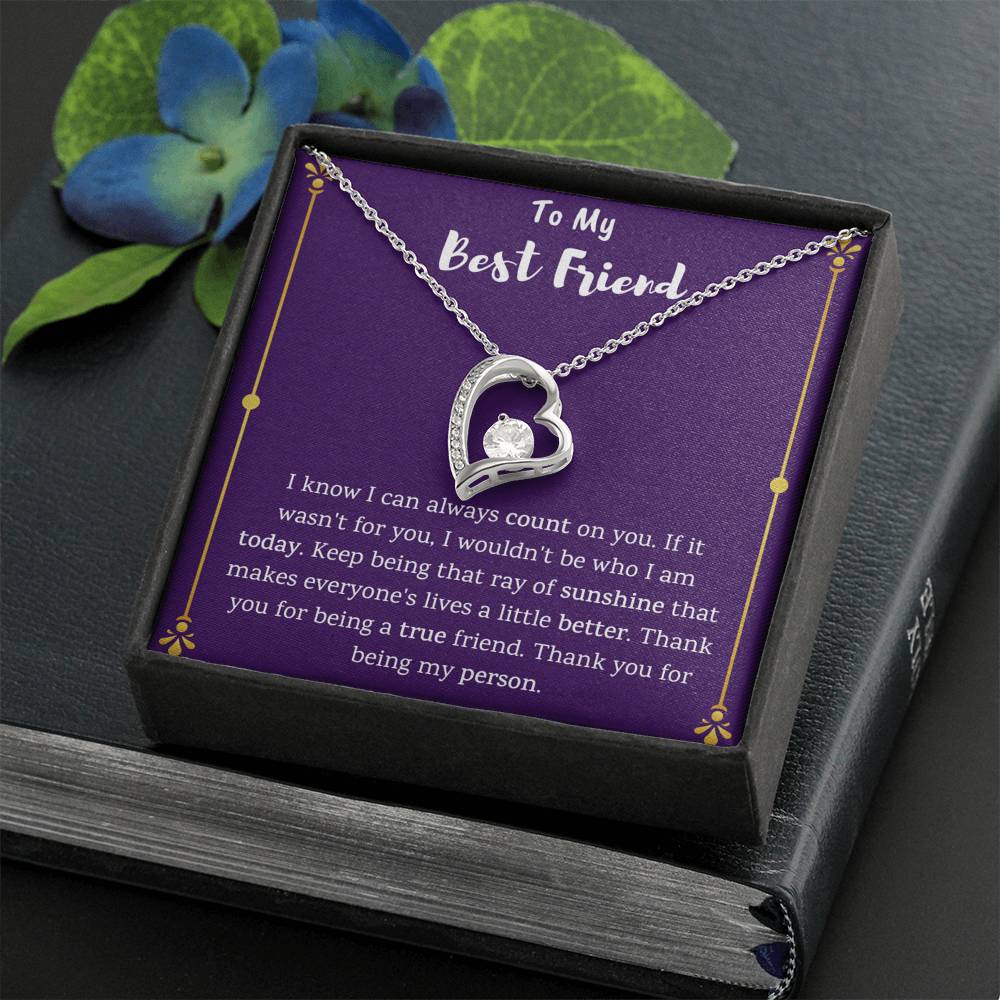 To My Best Friend Heart Necklace