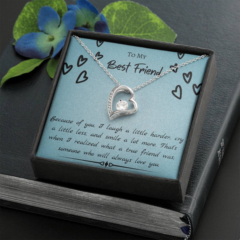 To My Best Friend Heart Necklace