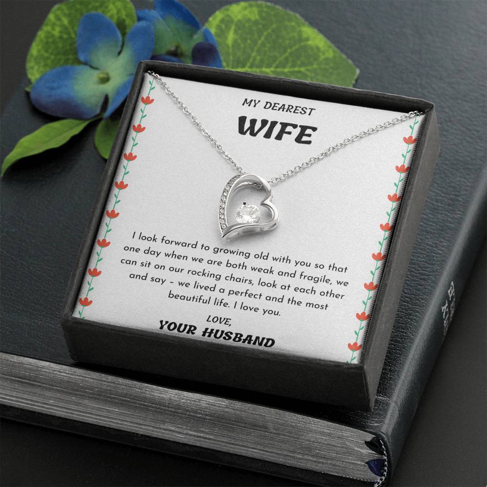 My Dearest Wife Grow Old Together Necklace