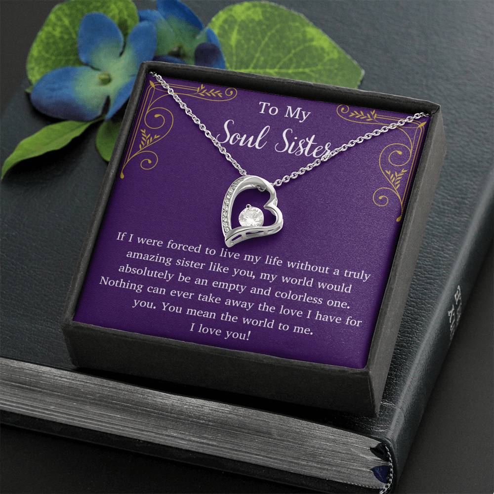 To My Soul Sister Heart Necklace