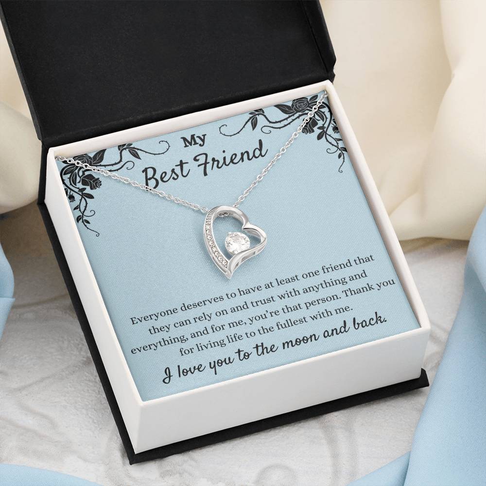 To My Best Friend Heart Necklace