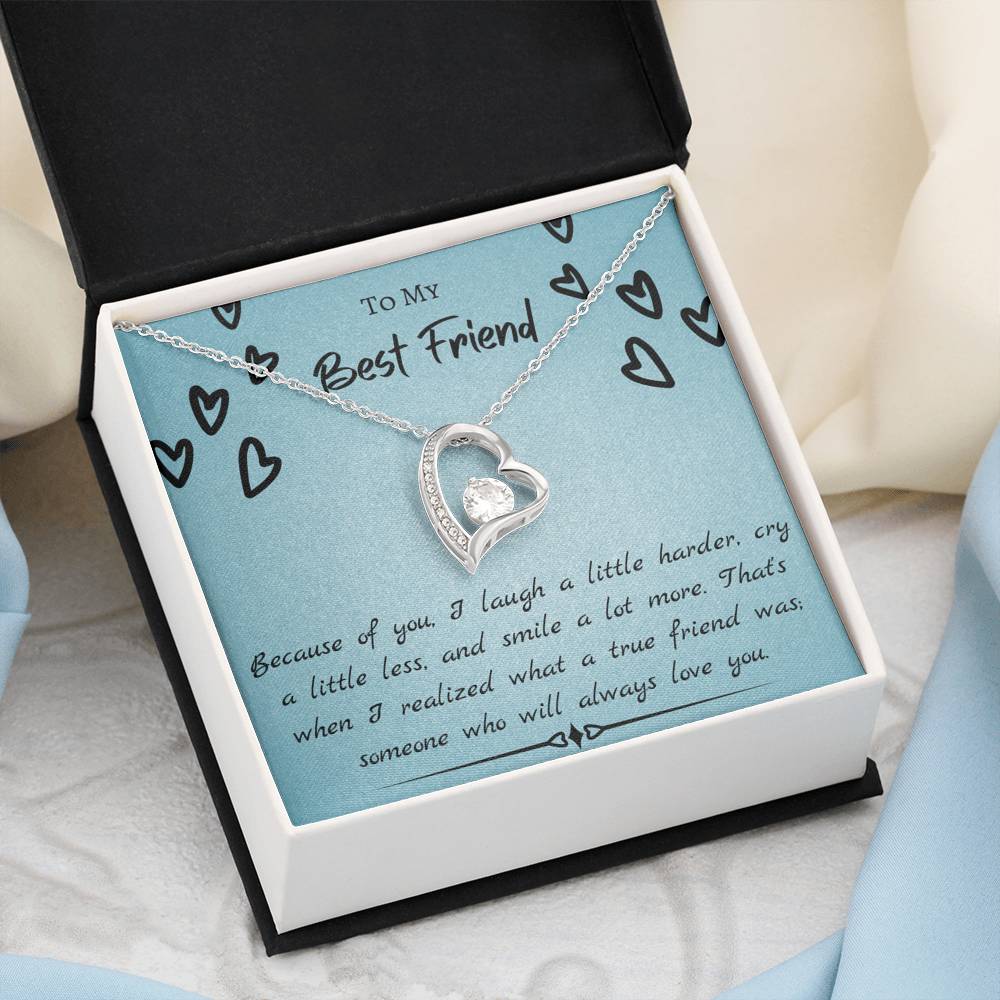 To My Best Friend Heart Necklace