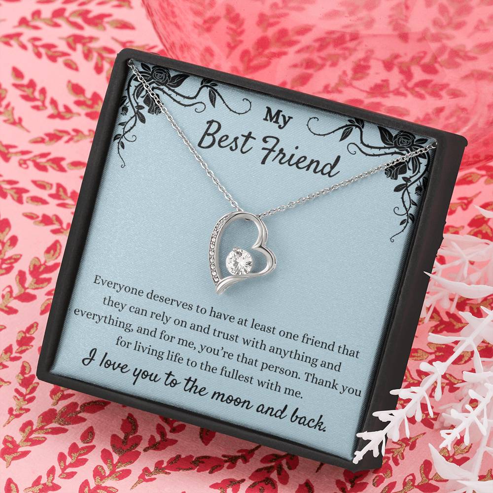 To My Best Friend Heart Necklace