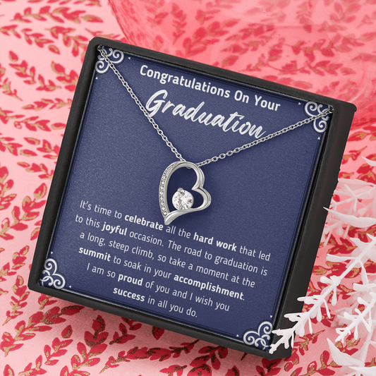 Congratulations On Your Graduation Heart Necklace