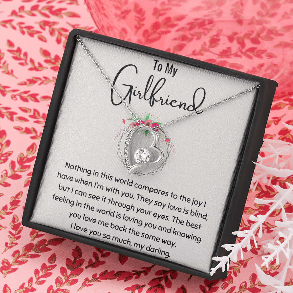 To My Girlfriend Heart Necklace