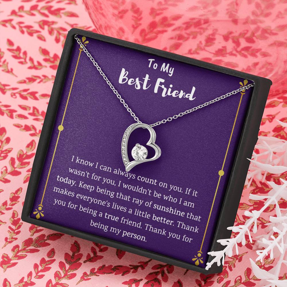 To My Best Friend Heart Necklace