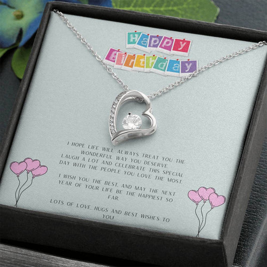 Happy Birthday Heart Necklace