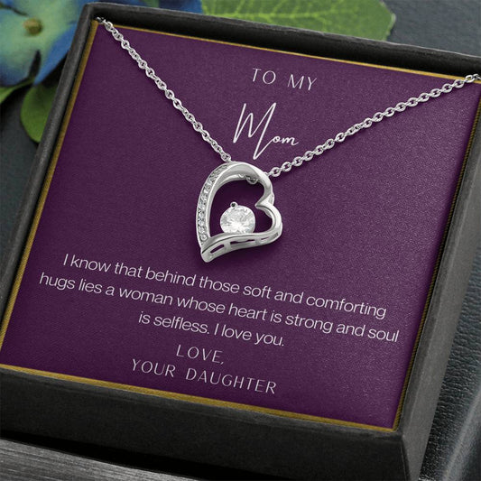 To My Mom Heart Necklace