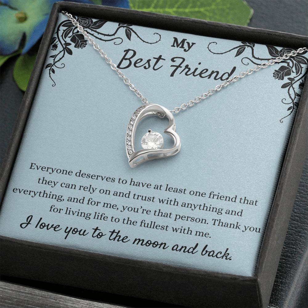 To My Best Friend Heart Necklace