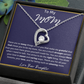 To My Mom from Your Daughter Heart Necklace