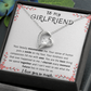 To My Girlfriend Border Heart Necklace