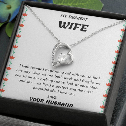 My Dearest Wife Grow Old Together Necklace