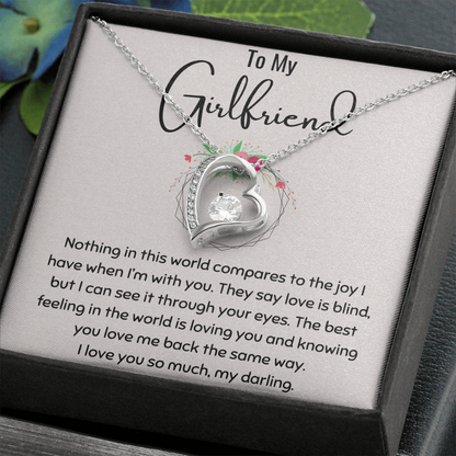 To My Girlfriend Heart Necklace