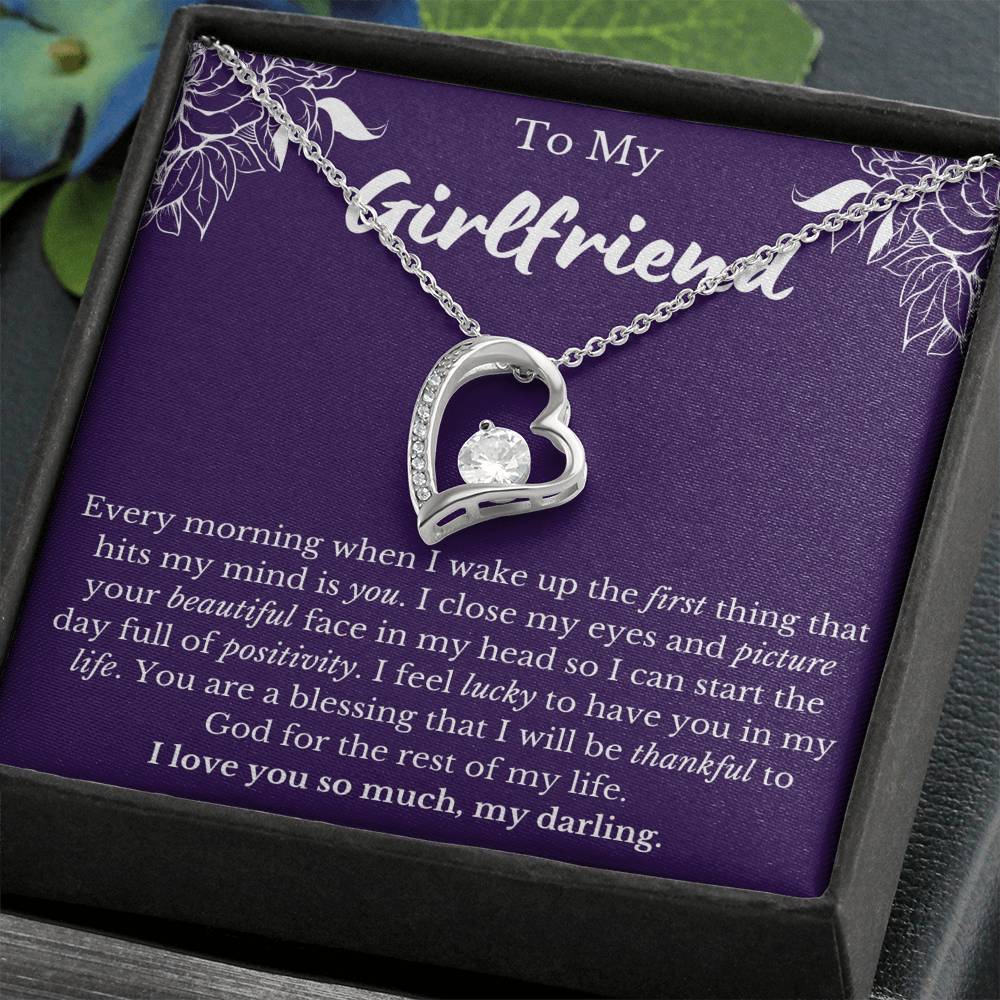 To My Girlfriend Heart Necklace