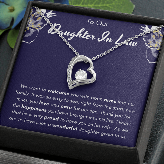 To Our Daughter-In-Law Heart Necklace