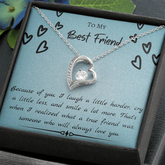 To My Best Friend Heart Necklace