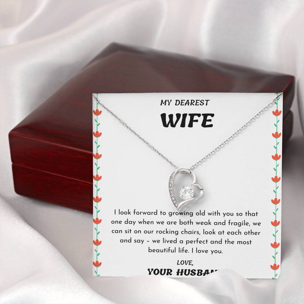 My Dearest Wife Grow Old Together Necklace