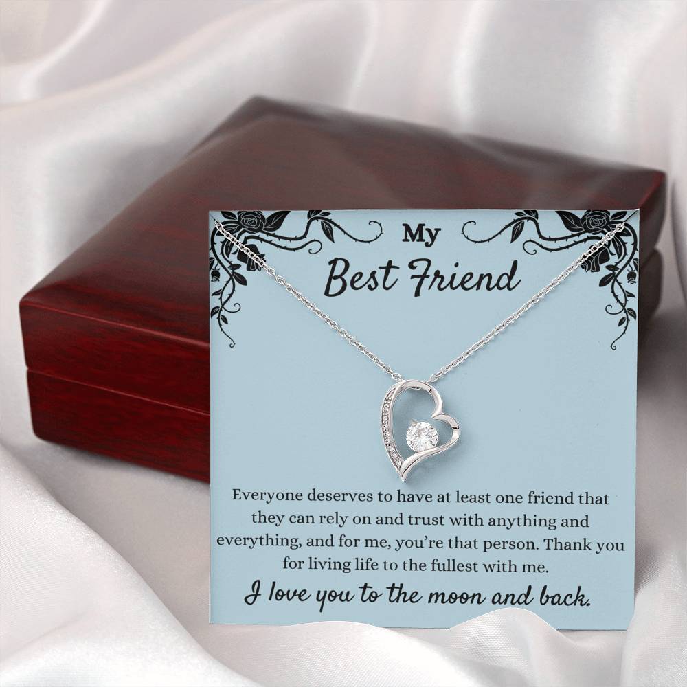 To My Best Friend Heart Necklace