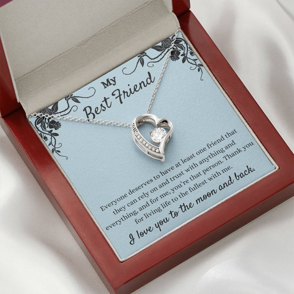 To My Best Friend Heart Necklace