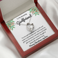 To My Girlfriend Heart Merry Christmas Necklace