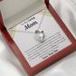 To My Caring Mom From Son Heart Necklace