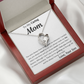 To My Caring Mom From Son Heart Necklace