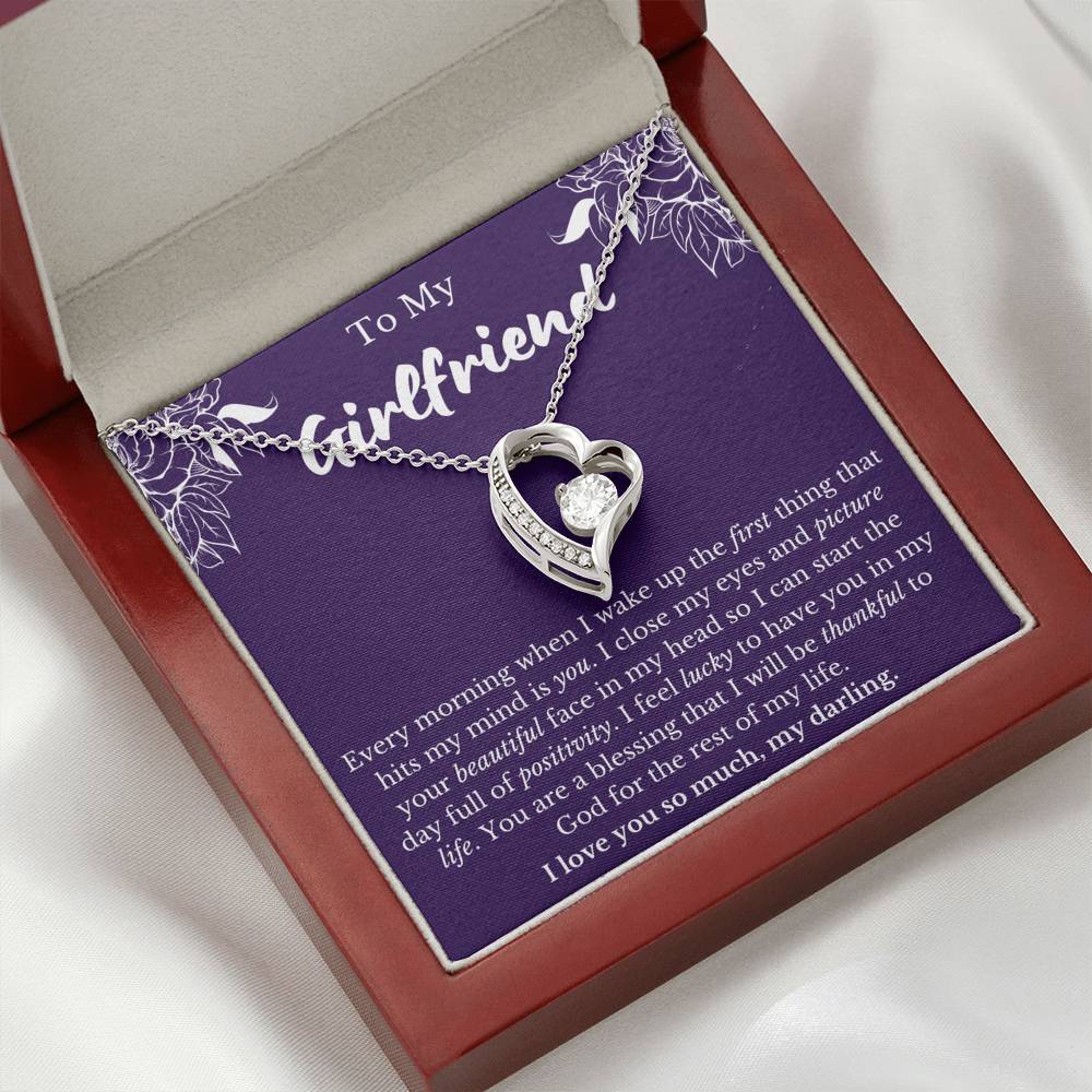 To My Girlfriend Heart Necklace