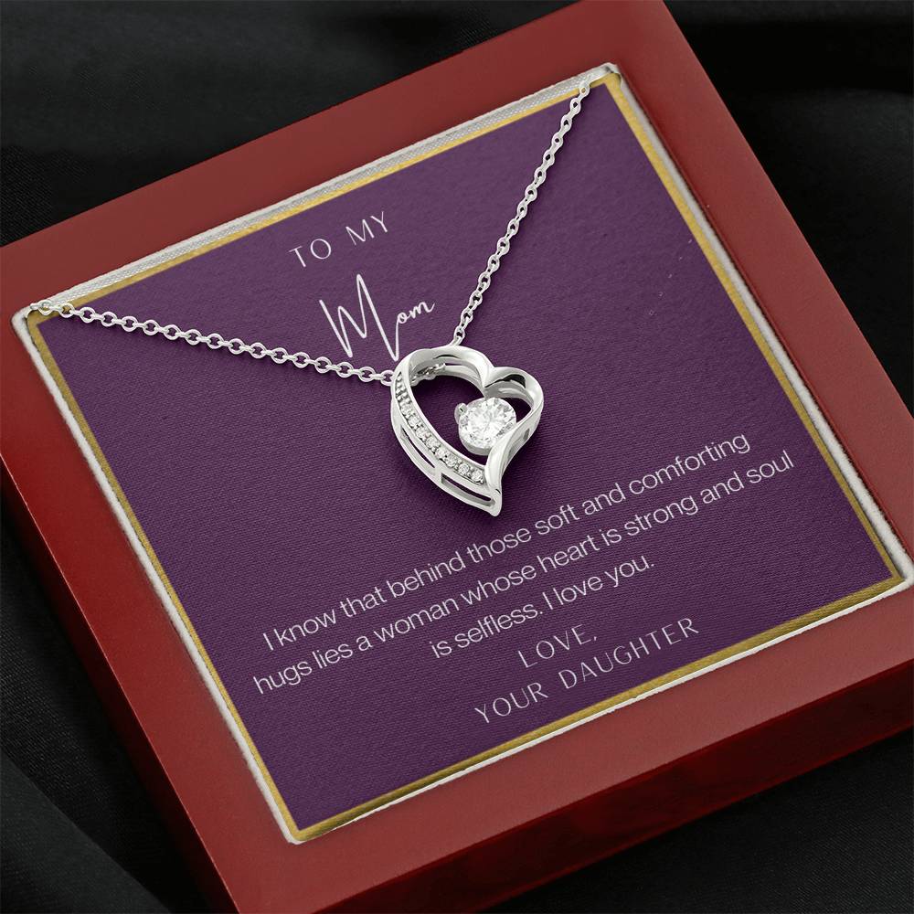 To My Mom Heart Necklace