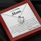 To My Caring Mom From Son Heart Necklace