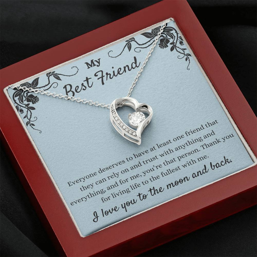 To My Best Friend Heart Necklace