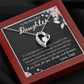 To My Beautiful Daughter Heart Necklace