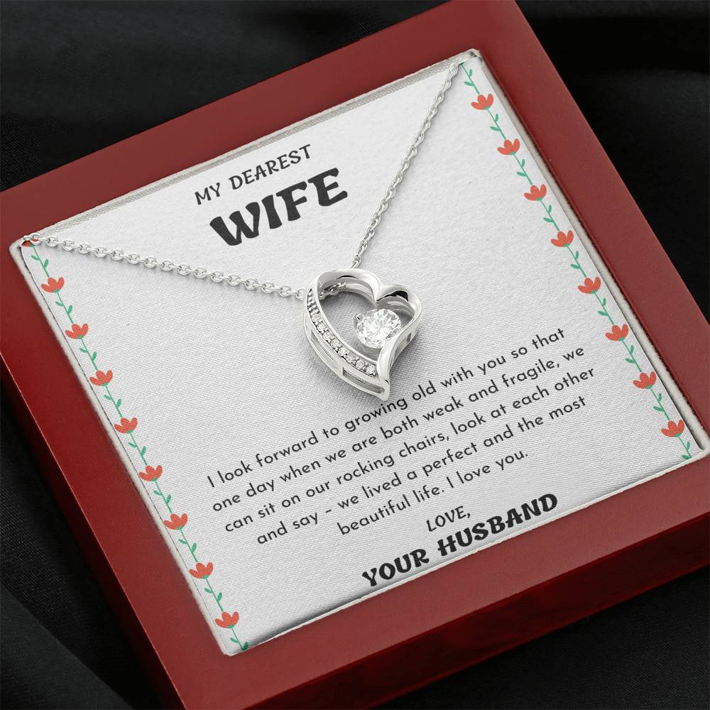 My Dearest Wife Grow Old Together Necklace