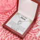 To My Caring Mom From Son Heart Necklace