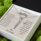 To The Greatest Mom Cross Necklace Gift for Mom from Daughter, Mother's Day Cross Necklace Gift for Mom, Birthday Gift for Mom from Daughter