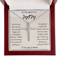 To The Greatest Mom CZ Cross Necklace