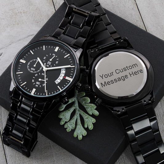 Customized Black Chronograph Watch