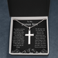 To My Bonus Son Religious Ball Chain Cross Necklace