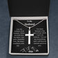 To My Husband Cross Necklace with Ball Chain