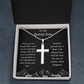 To My Bonus Son Cross Pendant Ball Chain