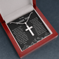 To My Bonus Son Religious Ball Chain Cross Necklace