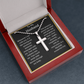 To My Husband Ball Chain Cross Necklace