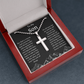 To My Son Religious Ball Chain Cross Necklace