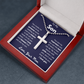 To My Son From Your Mom Ball Chain Cross Necklace