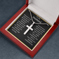 To My Husband Ball Chain Cross Necklace