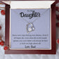 To My Daughter from Dad Heart Necklace