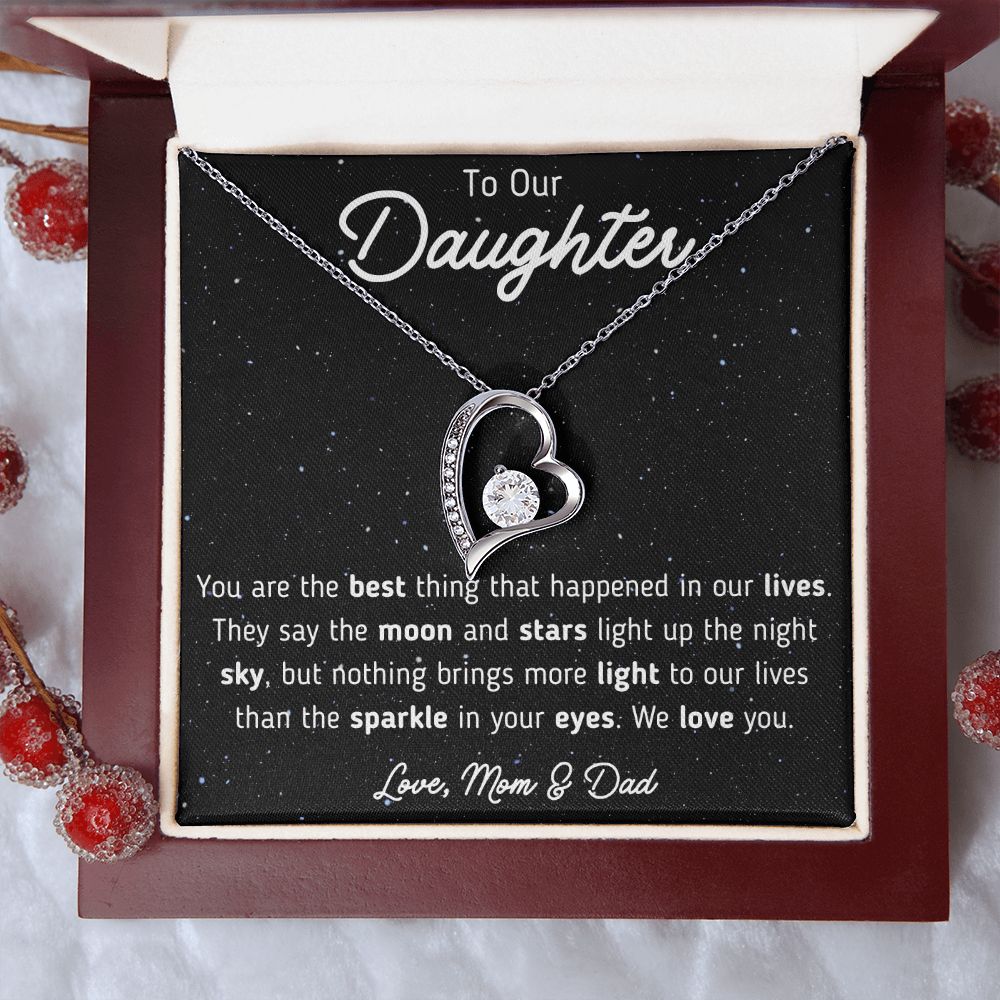 To Our Daughter Heart Necklace from Mom and Dad