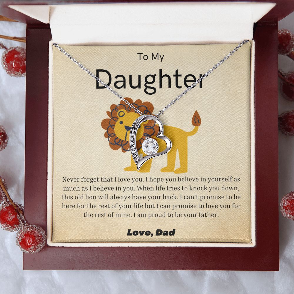 Daughter Believe Heart Necklace