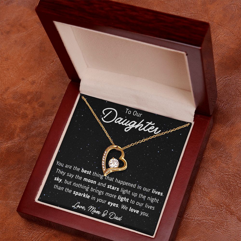 To Our Daughter Heart Necklace from Mom and Dad